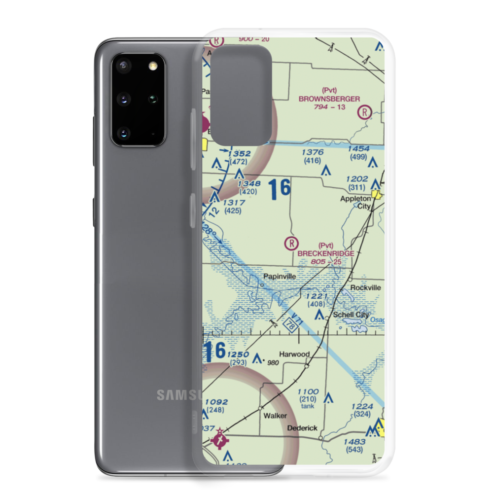 Breckenridge Airport (2MO4) VFR Sectional Samsung Case Samsung Galaxy S20 Plus model shown
