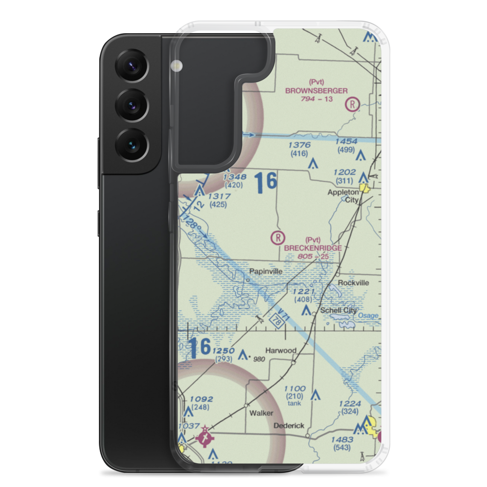 Breckenridge Airport (2MO4) VFR Sectional Samsung Case Samsung Galaxy S22 Plus model shown