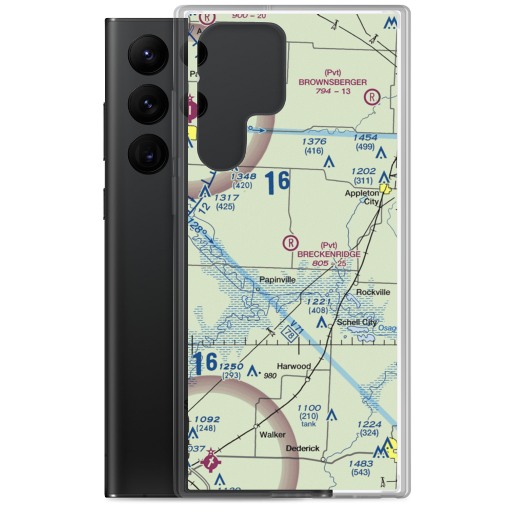 Breckenridge Airport (2MO4) VFR Sectional Samsung Case Samsung Galaxy S22 Ultra model shown