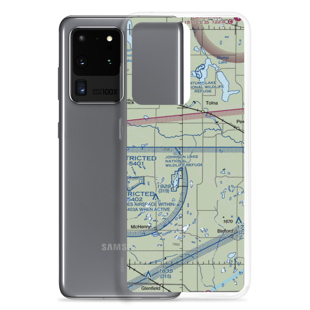 Breckheimer Airport (19ND) VFR Sectional Samsung Case Samsung Galaxy S20 Ultra model shown