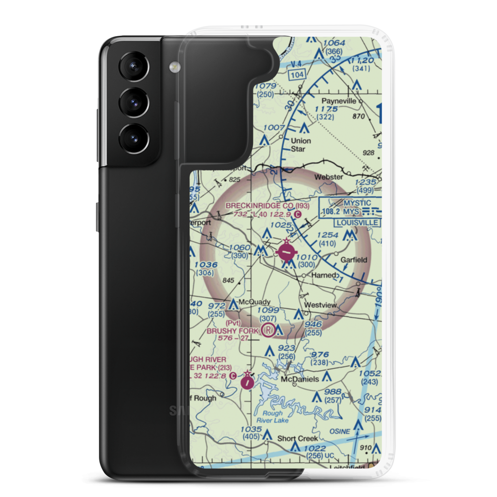 Breckinridge County Airport (I93) VFR Sectional Samsung Case Samsung Galaxy S21 Plus model shown