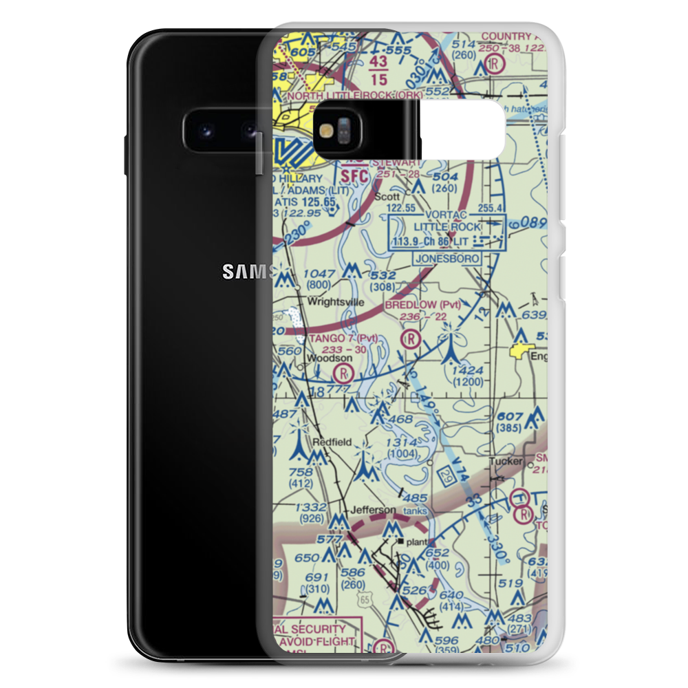 Bredlow Farm Airport (17AR) VFR Sectional Samsung Case Samsung Galaxy S10+ model shown