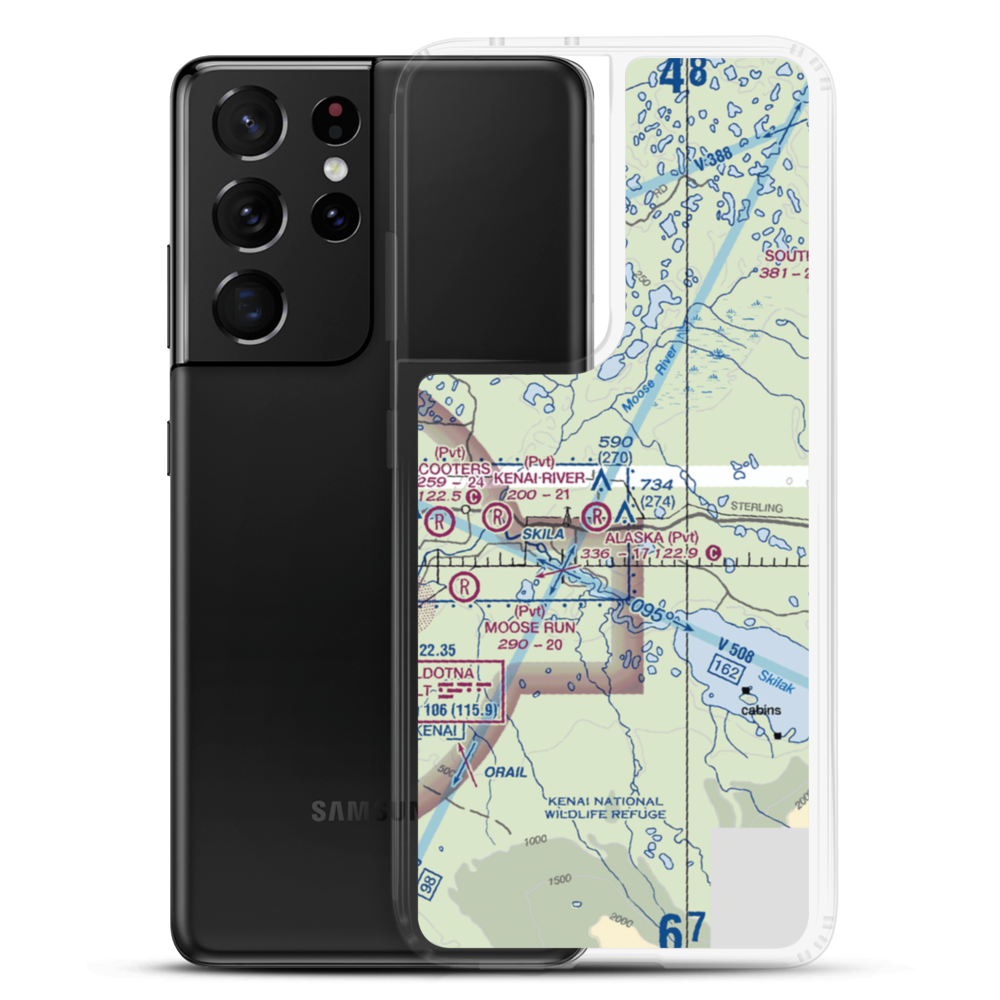 Breeden Airport (AK05) VFR Sectional Samsung Case Samsung Galaxy S21 Ultra model shown
