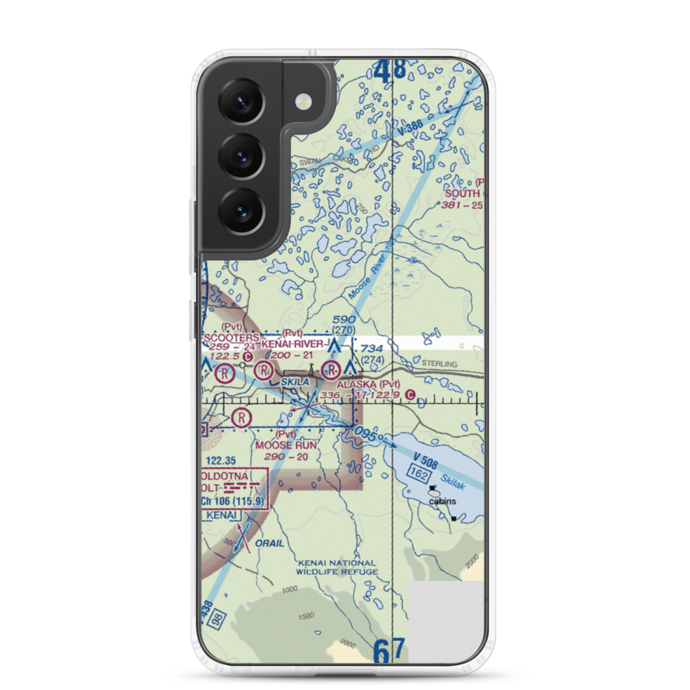 Breeden Airport (AK05) VFR Sectional Samsung Case Samsung Galaxy S22 Plus model shown
