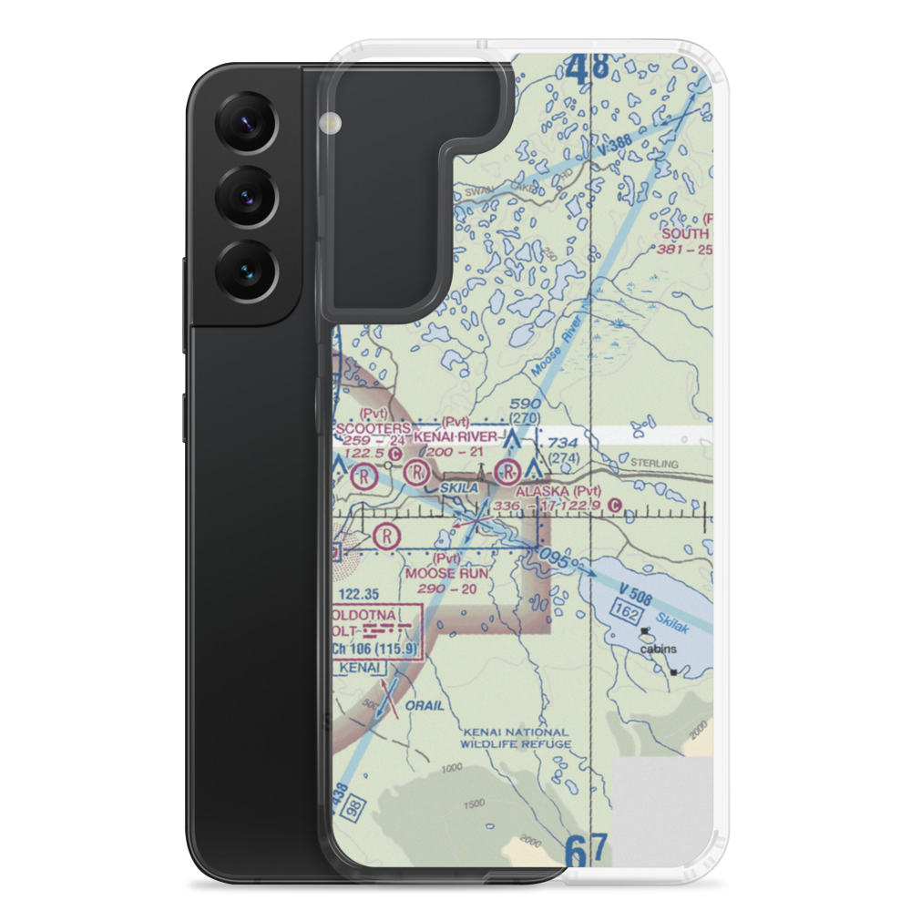 Breeden Airport (AK05) VFR Sectional Samsung Case Samsung Galaxy S22 Plus model shown