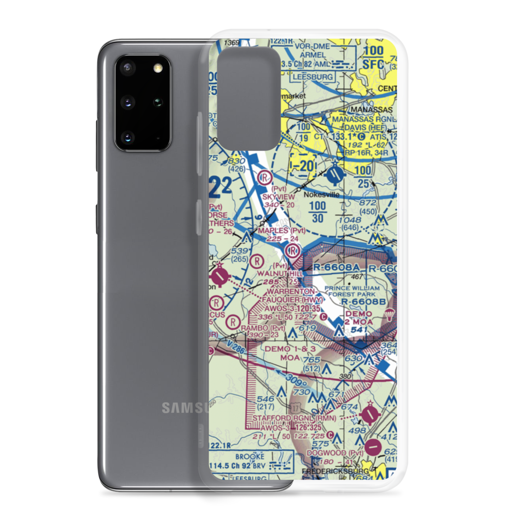 Breeden Airport (VA66) VFR Sectional Samsung Case Samsung Galaxy S20 Plus model shown