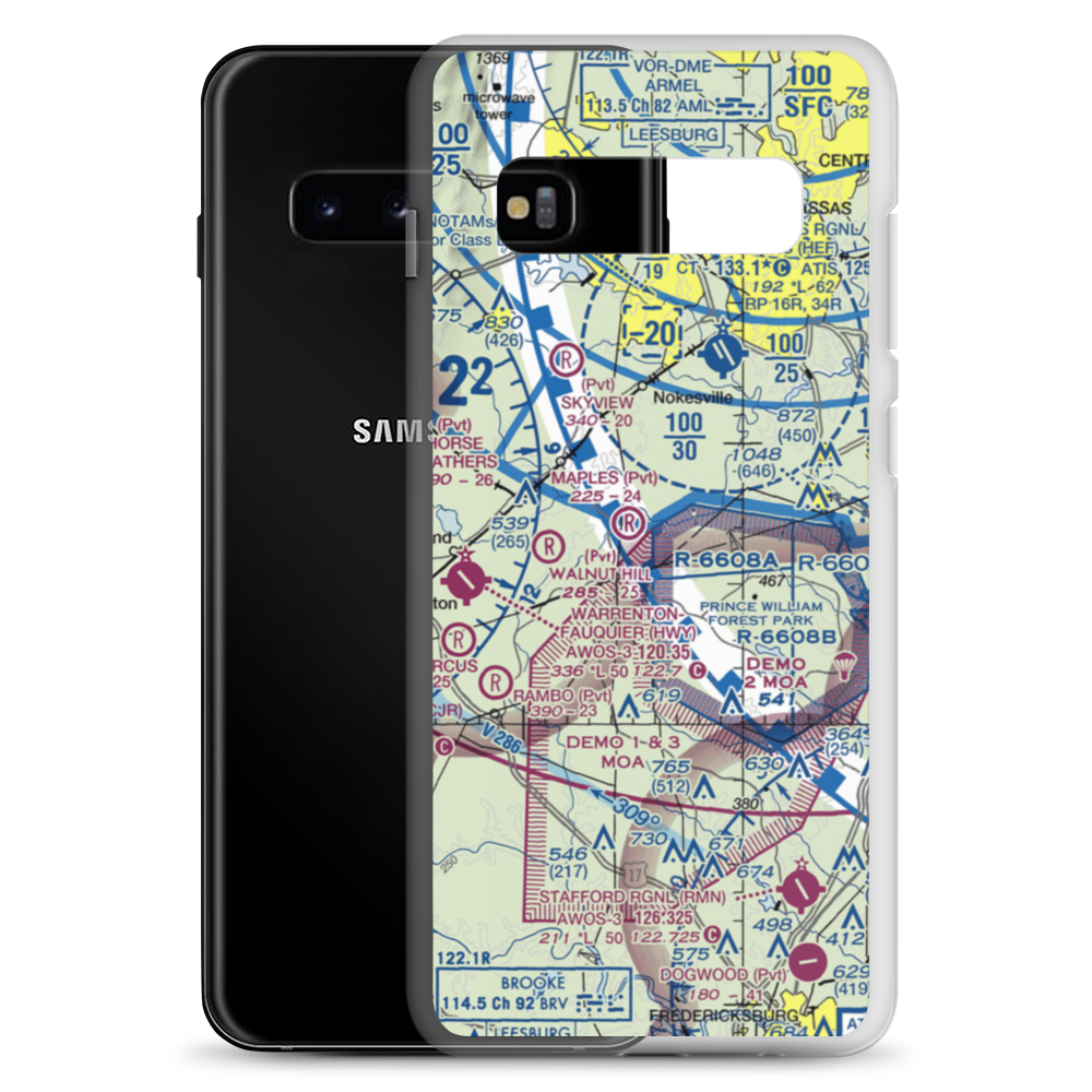 Breeden Airport (VA66) VFR Sectional Samsung Case Samsung Galaxy S10+ model shown