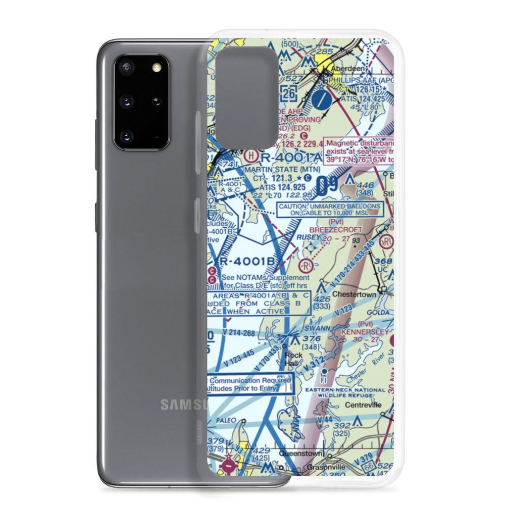 Breezecroft Seaplane Base (23MD) VFR Sectional Samsung Case Samsung Galaxy S20 Plus model shown