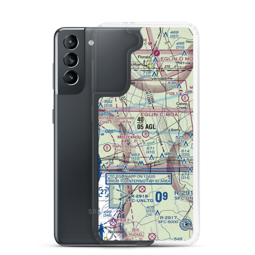 Breezy Knoll Airport (0FD5) VFR Sectional Samsung Case Samsung Galaxy S21 model shown