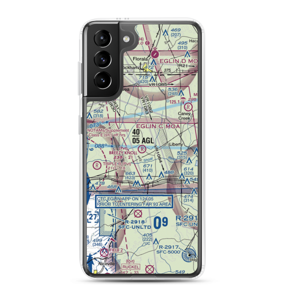 Breezy Knoll Airport (0FD5) VFR Sectional Samsung Case Samsung Galaxy S21 Plus model shown