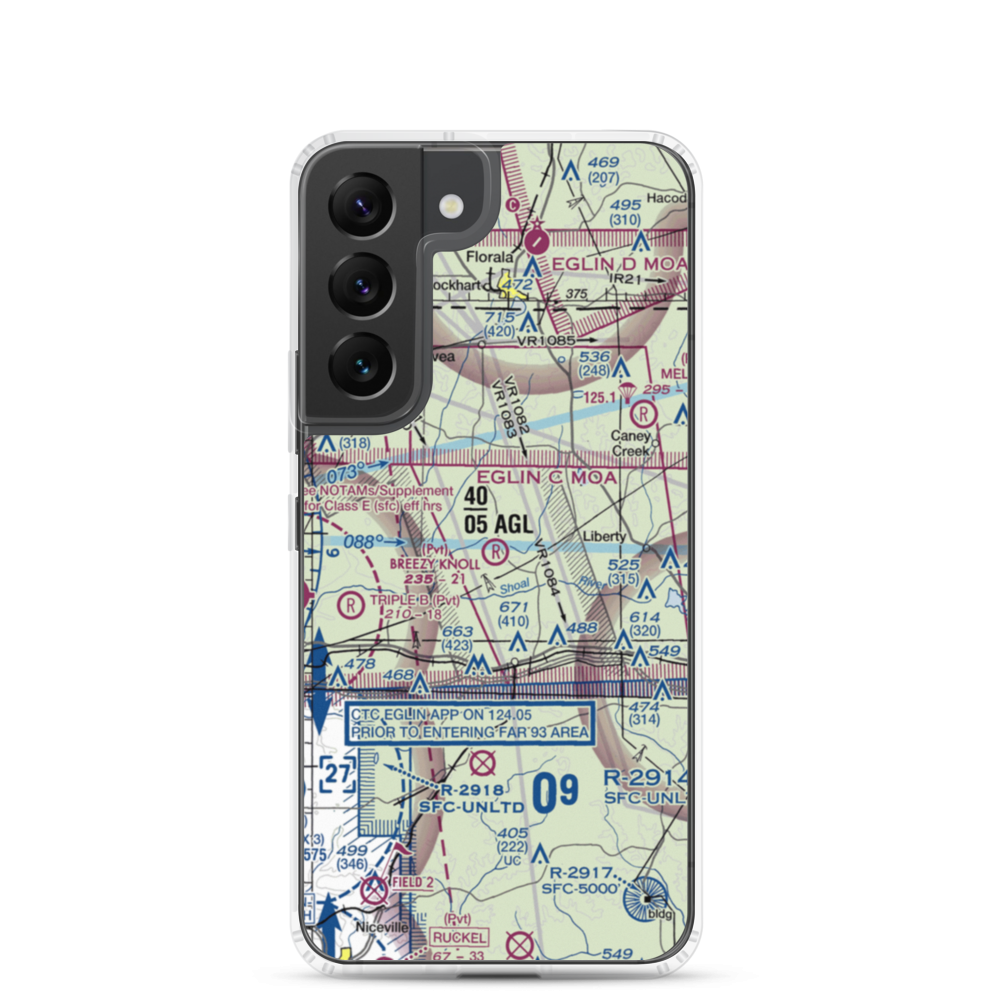 Breezy Knoll Airport (0FD5) VFR Sectional Samsung Case Samsung Galaxy S22 model shown