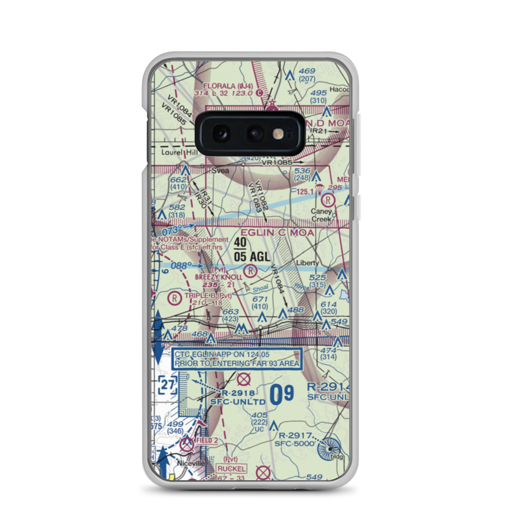Breezy Knoll Airport (0FD5) VFR Sectional Samsung Case Samsung Galaxy S10e model shown