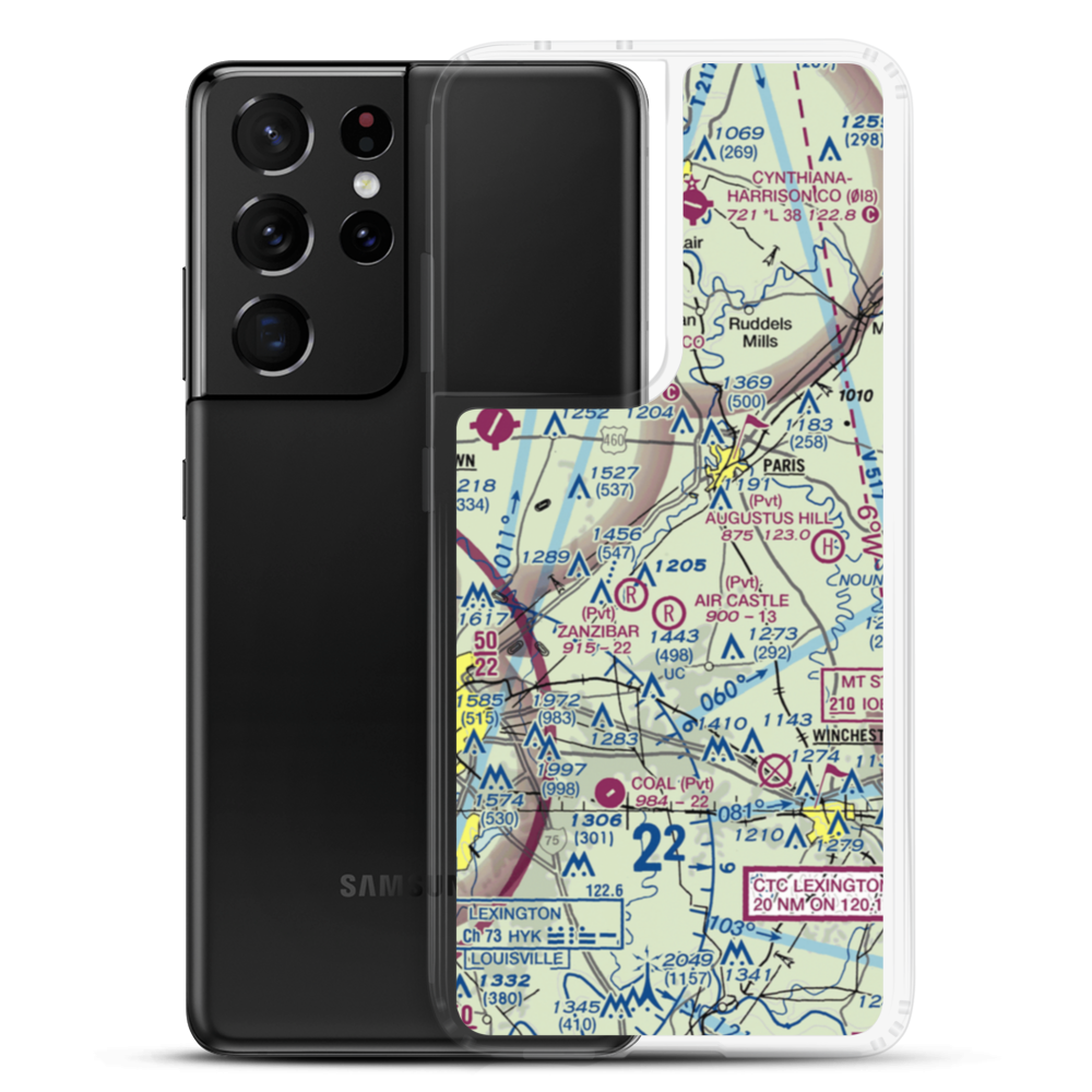 Brennan Farm Airport (15KY) VFR Sectional Samsung Case Samsung Galaxy S21 Ultra model shown