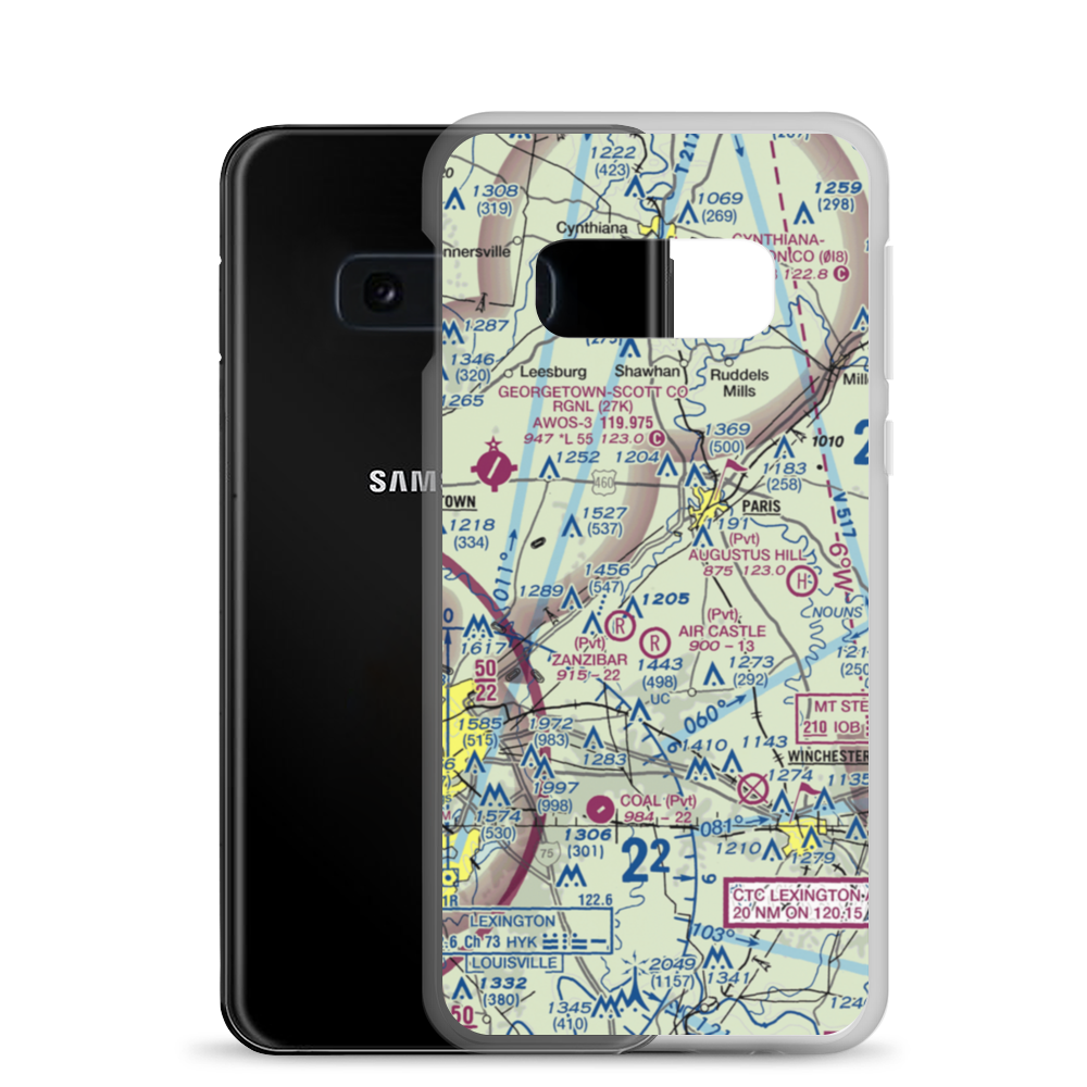 Brennan Farm Airport (15KY) VFR Sectional Samsung Case Samsung Galaxy S10e model shown