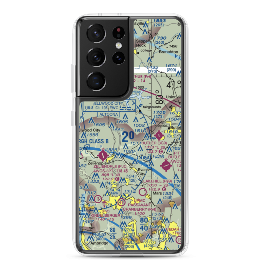 Brennan Personal Use Airport (2PN7) VFR Sectional Samsung Case Samsung Galaxy S21 Ultra model shown