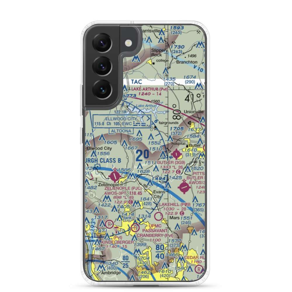 Brennan Personal Use Airport (2PN7) VFR Sectional Samsung Case Samsung Galaxy S22 Plus model shown