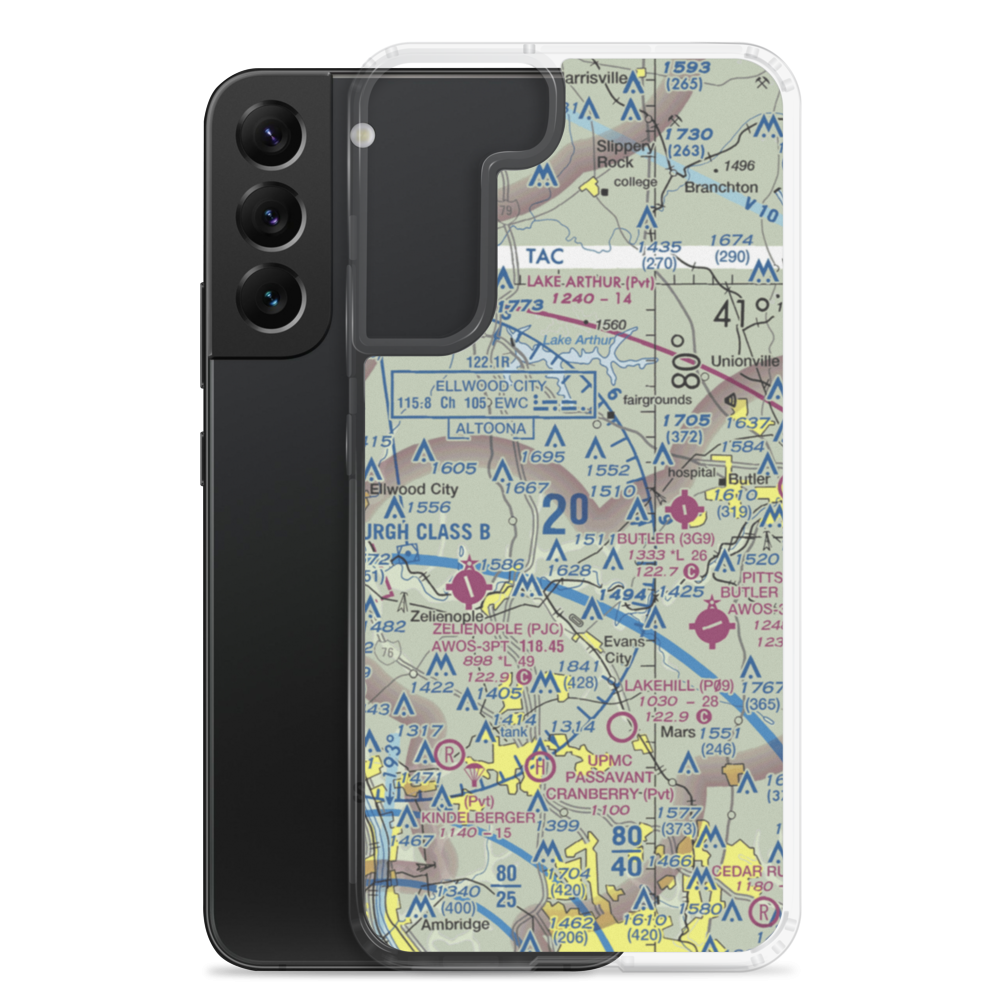 Brennan Personal Use Airport (2PN7) VFR Sectional Samsung Case Samsung Galaxy S22 Plus model shown