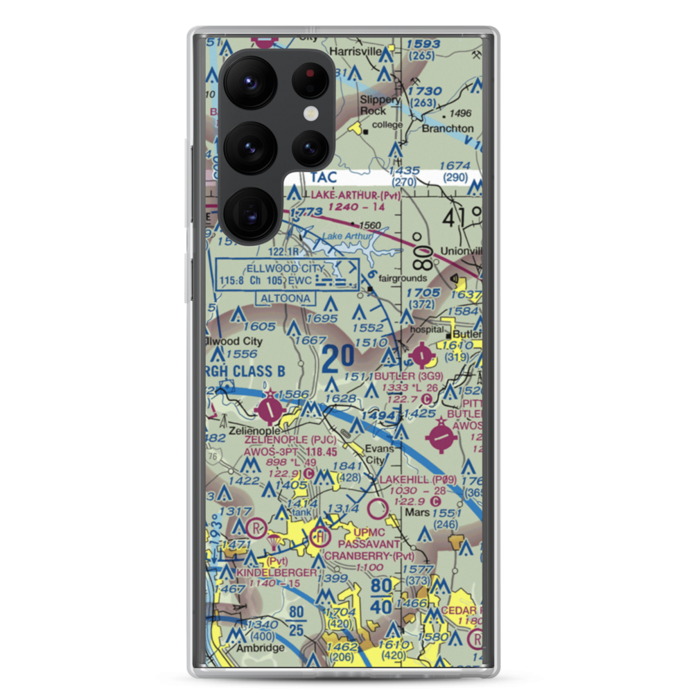 Brennan Personal Use Airport (2PN7) VFR Sectional Samsung Case Samsung Galaxy S22 Ultra model shown