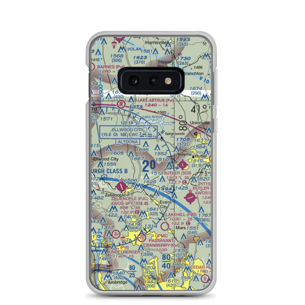 Brennan Personal Use Airport (2PN7) VFR Sectional Samsung Case Samsung Galaxy S10e model shown