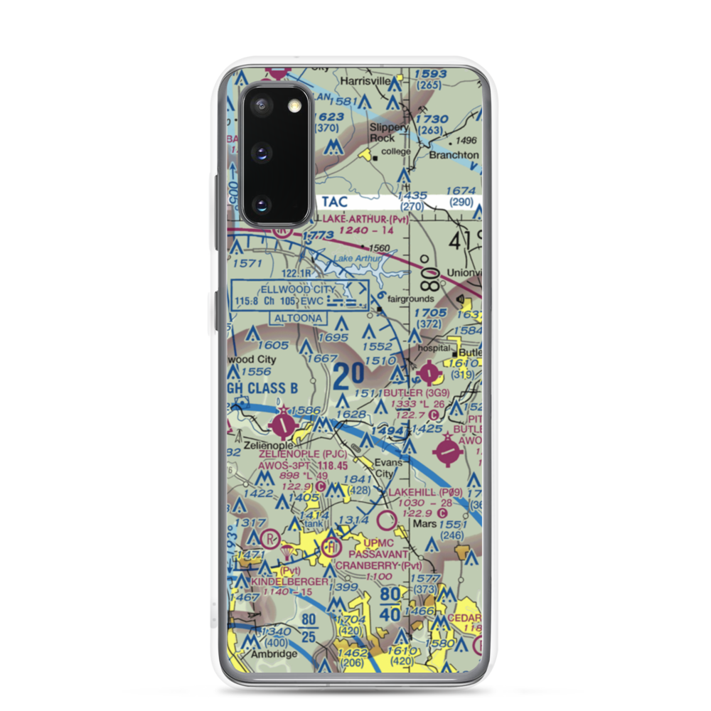 Brennan Personal Use Airport (2PN7) VFR Sectional Samsung Case Samsung Galaxy S20 model shown