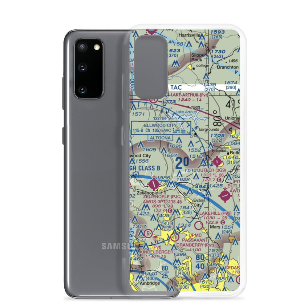 Brennan Personal Use Airport (2PN7) VFR Sectional Samsung Case Samsung Galaxy S20 model shown