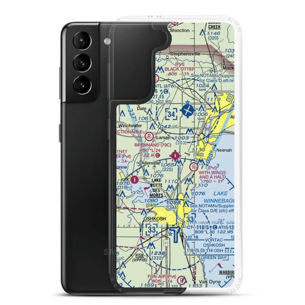 Brennand Airport (79C) VFR Sectional Samsung Case Samsung Galaxy S21 Plus model shown