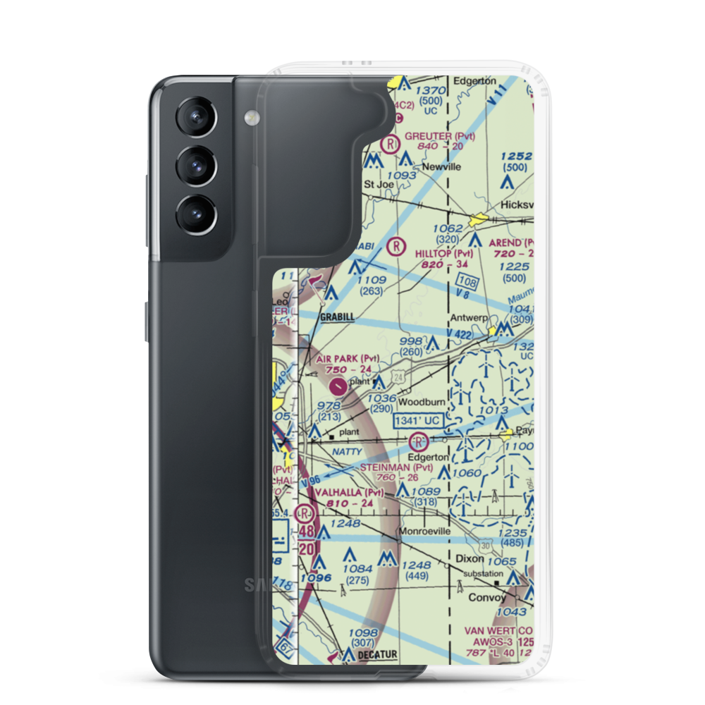 Brenneke Airport (55IN) VFR Sectional Samsung Case Samsung Galaxy S21 model shown