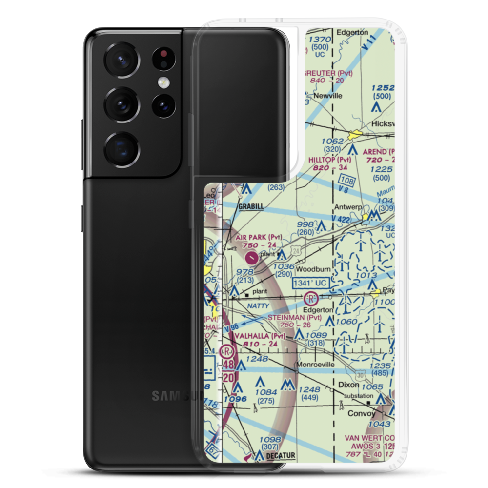 Brenneke Airport (55IN) VFR Sectional Samsung Case Samsung Galaxy S21 Ultra model shown