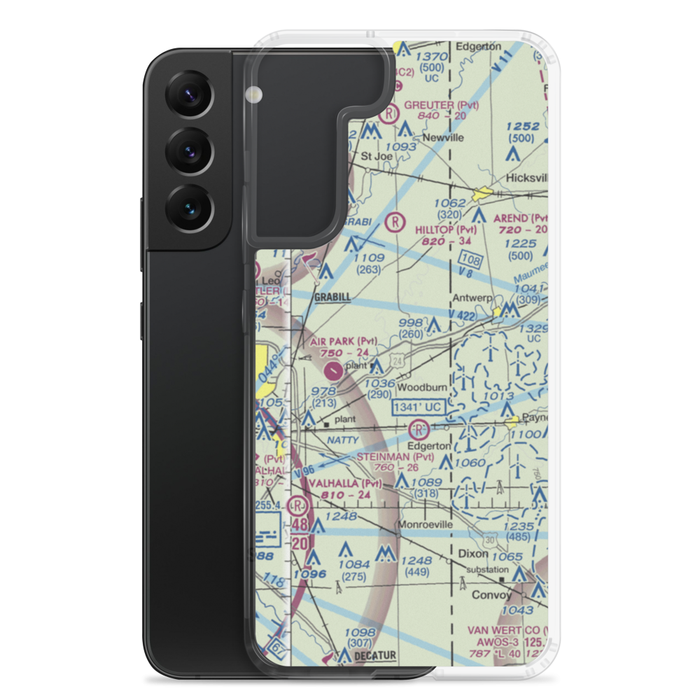 Brenneke Airport (55IN) VFR Sectional Samsung Case Samsung Galaxy S22 Plus model shown