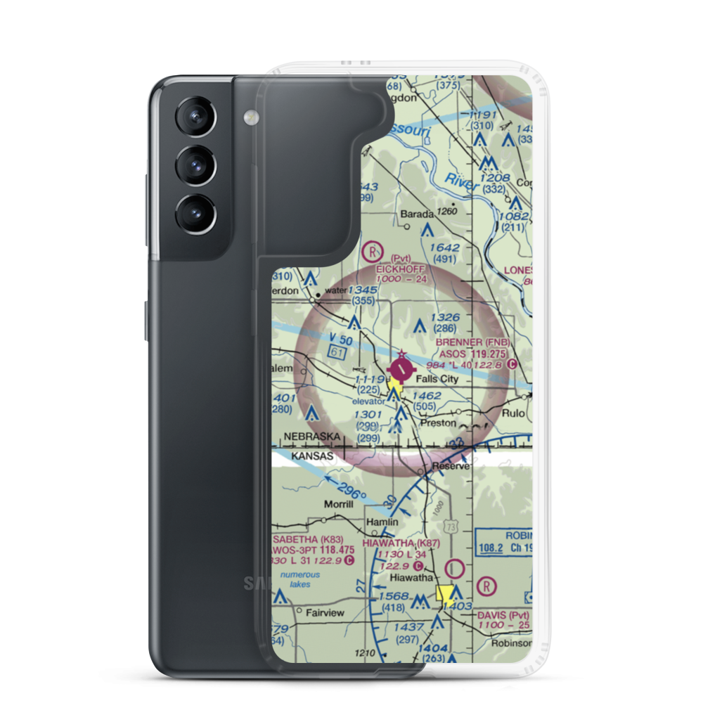 Brenner Field (FNB) VFR Sectional Samsung Case Samsung Galaxy S21 model shown