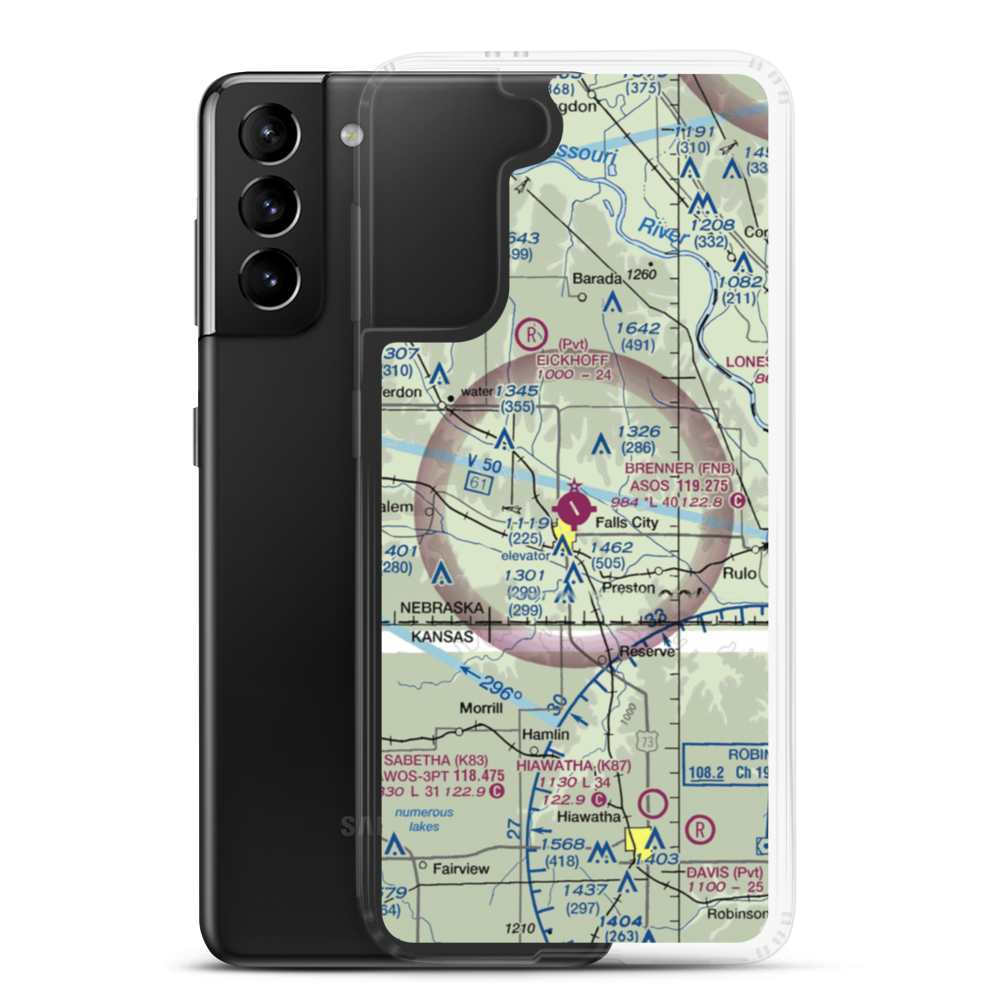 Brenner Field (FNB) VFR Sectional Samsung Case Samsung Galaxy S21 Plus model shown
