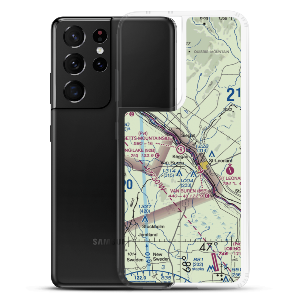 Bresett'S Mountainside Airport (17ME) VFR Sectional Samsung Case Samsung Galaxy S21 Ultra model shown