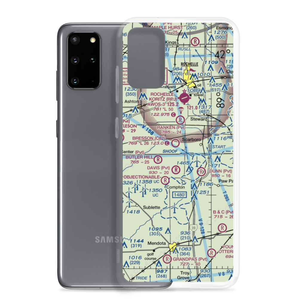 Bresson Airport (C82) VFR Sectional Samsung Case Samsung Galaxy S20 Plus model shown