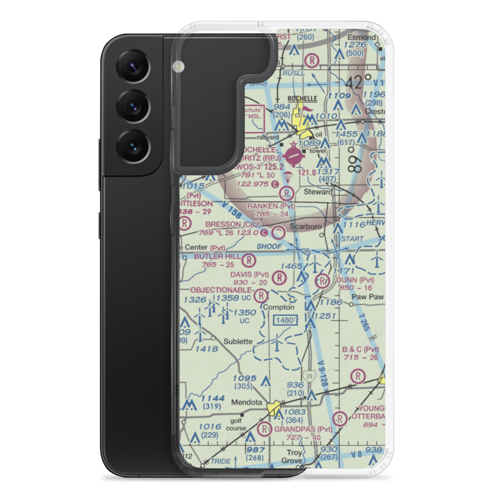 Bresson Airport (C82) VFR Sectional Samsung Case Samsung Galaxy S22 Plus model shown