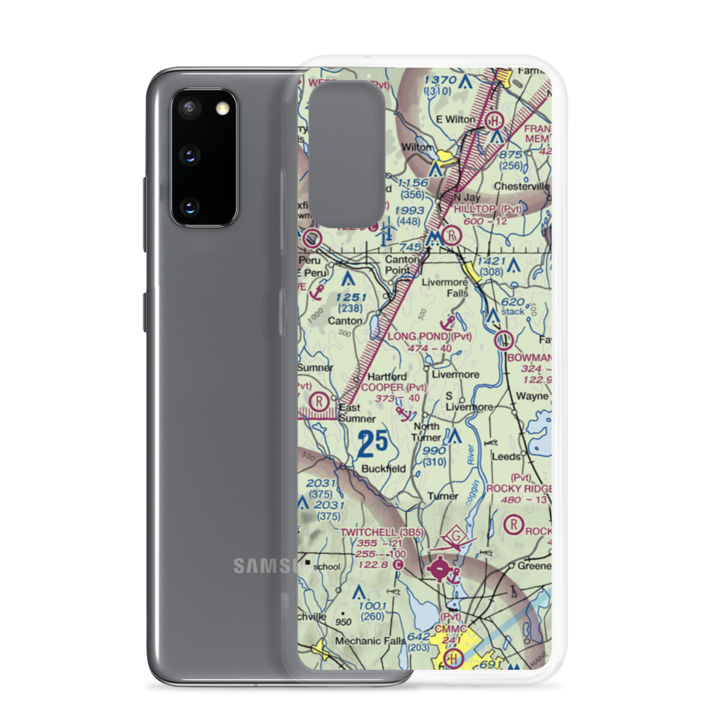Brettuns Pond Seaplane Base (ME12) VFR Sectional Samsung Case Samsung Galaxy S20 model shown