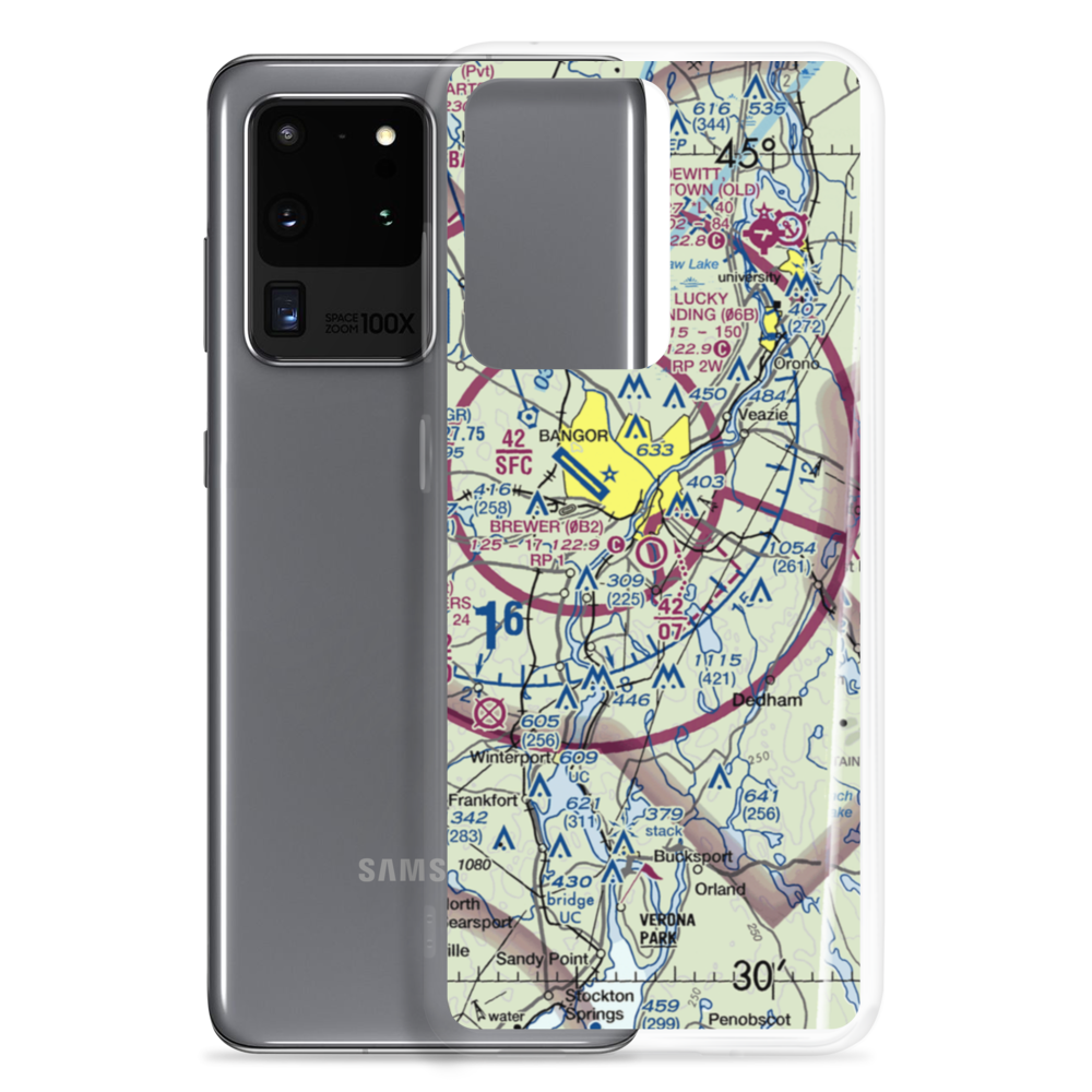 Brewer Airport (0B2) VFR Sectional Samsung Case Samsung Galaxy S20 Ultra model shown