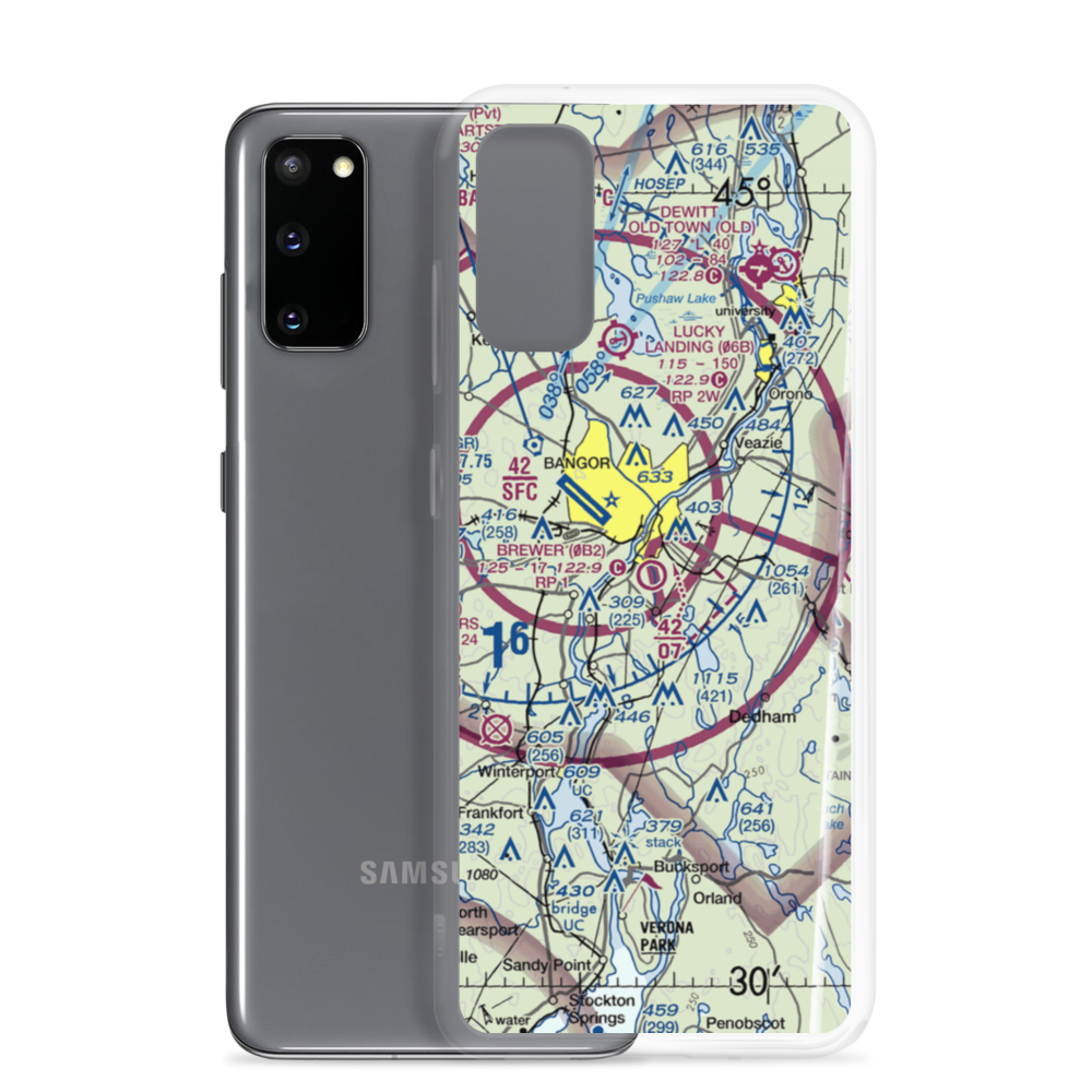 Brewer Airport (0B2) VFR Sectional Samsung Case Samsung Galaxy S20 model shown