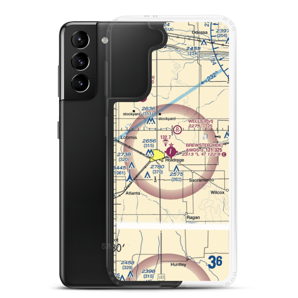 Brewster Field (HDE) VFR Sectional Samsung Case Samsung Galaxy S21 Plus model shown
