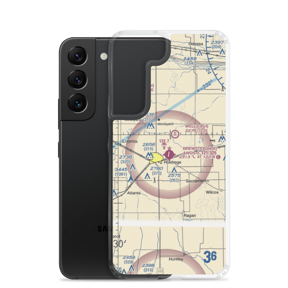 Brewster Field (HDE) VFR Sectional Samsung Case Samsung Galaxy S22 model shown