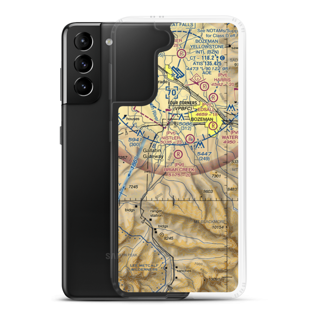 Briar Creek Airport (2MT5) VFR Sectional Samsung Case Samsung Galaxy S21 Plus model shown