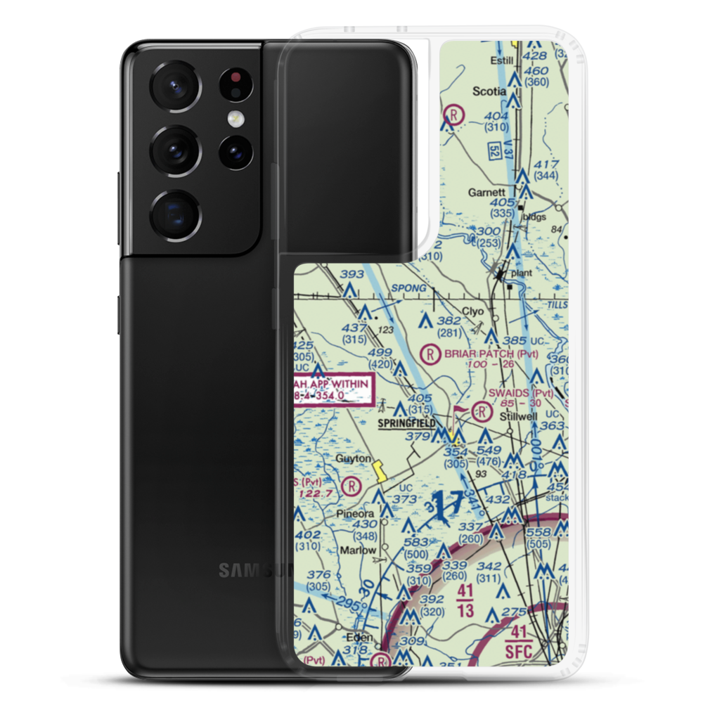 Briar Patch Airport (9GA1) VFR Sectional Samsung Case Samsung Galaxy S21 Ultra model shown