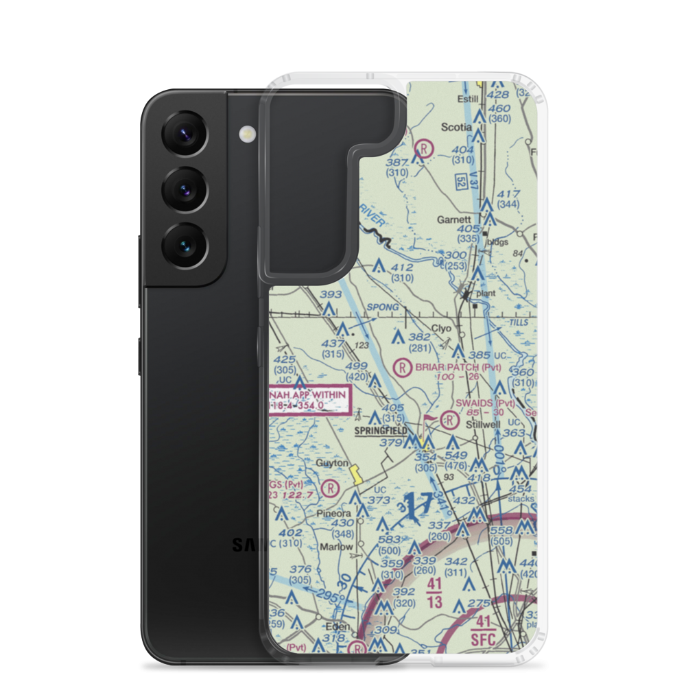 Briar Patch Airport (9GA1) VFR Sectional Samsung Case Samsung Galaxy S22 model shown