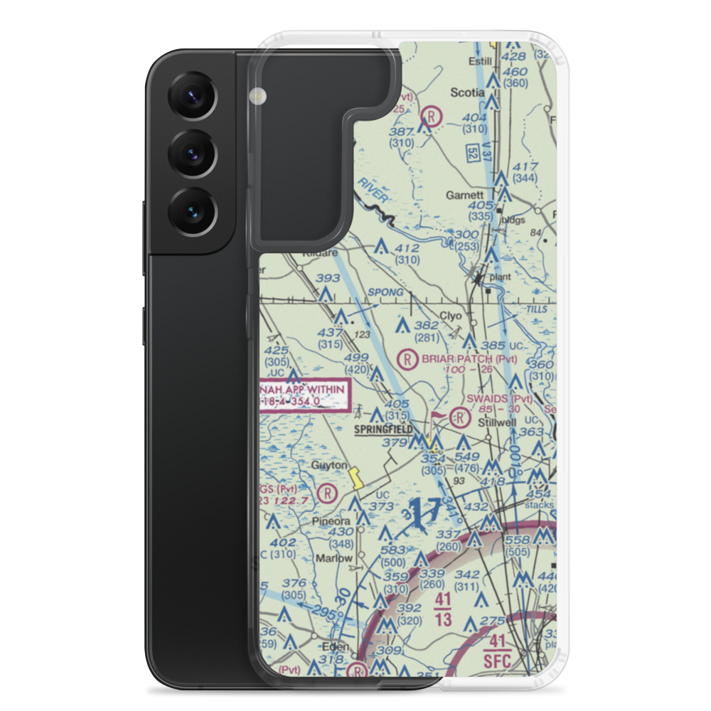 Briar Patch Airport (9GA1) VFR Sectional Samsung Case Samsung Galaxy S22 Plus model shown