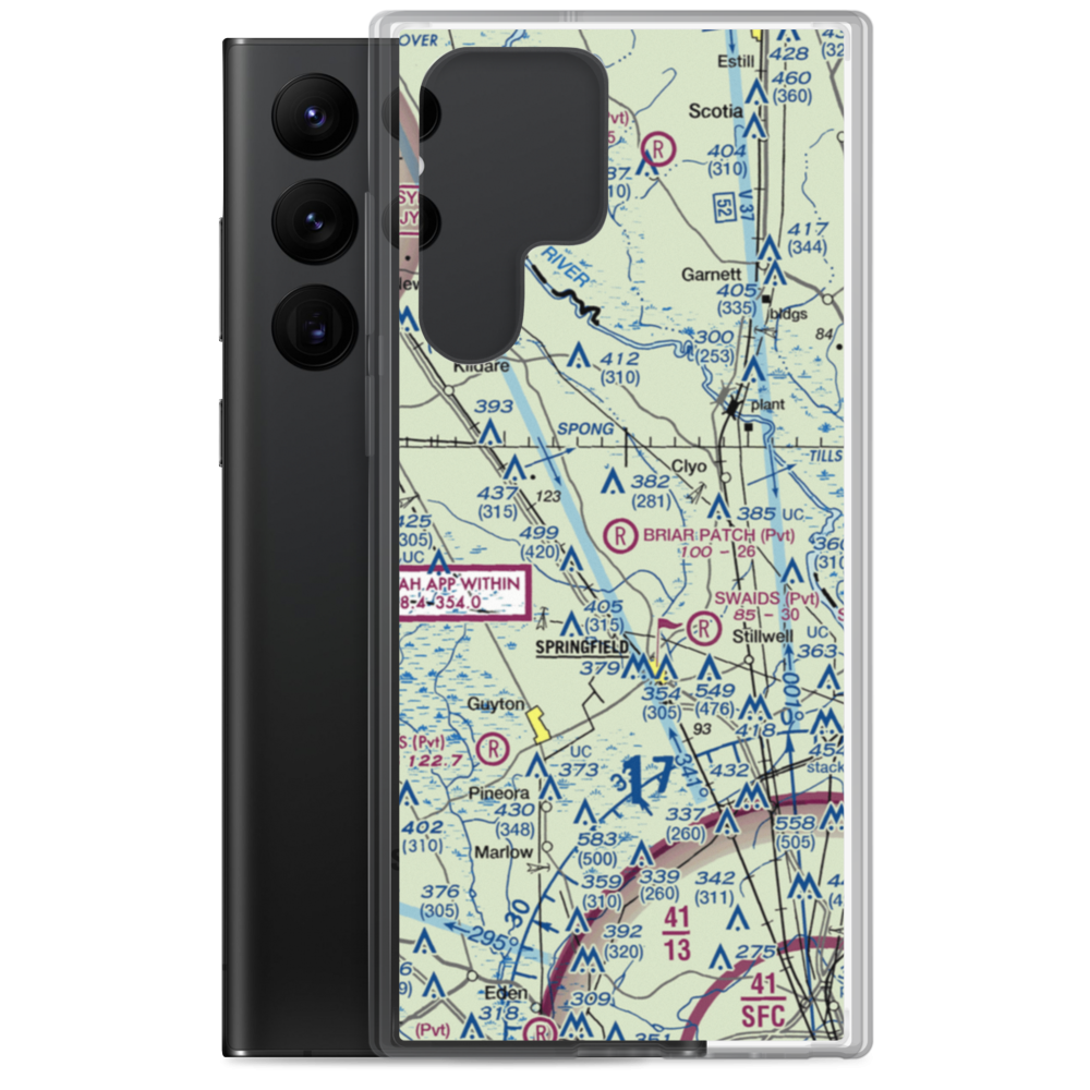 Briar Patch Airport (9GA1) VFR Sectional Samsung Case Samsung Galaxy S22 Ultra model shown