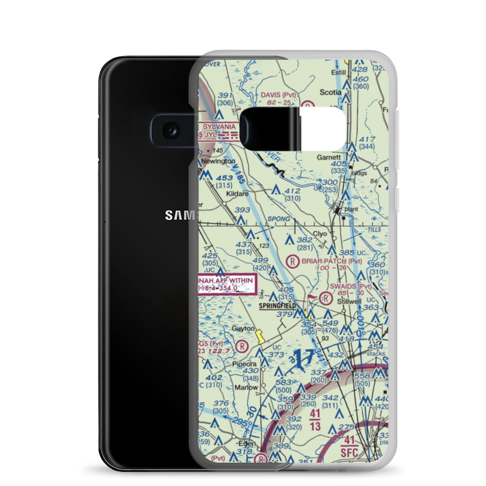 Briar Patch Airport (9GA1) VFR Sectional Samsung Case Samsung Galaxy S10e model shown