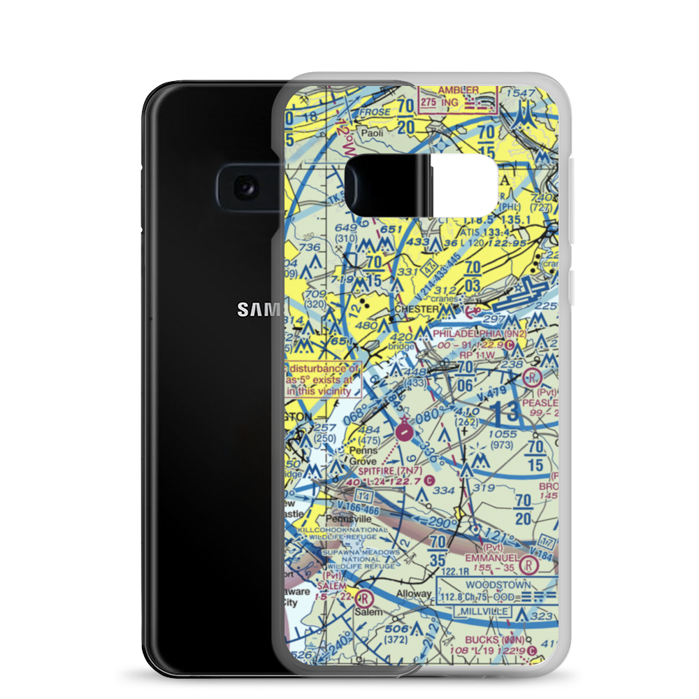 Bridgeport-Cahill Field (6NJ9) VFR Sectional Samsung Case Samsung Galaxy S10e model shown