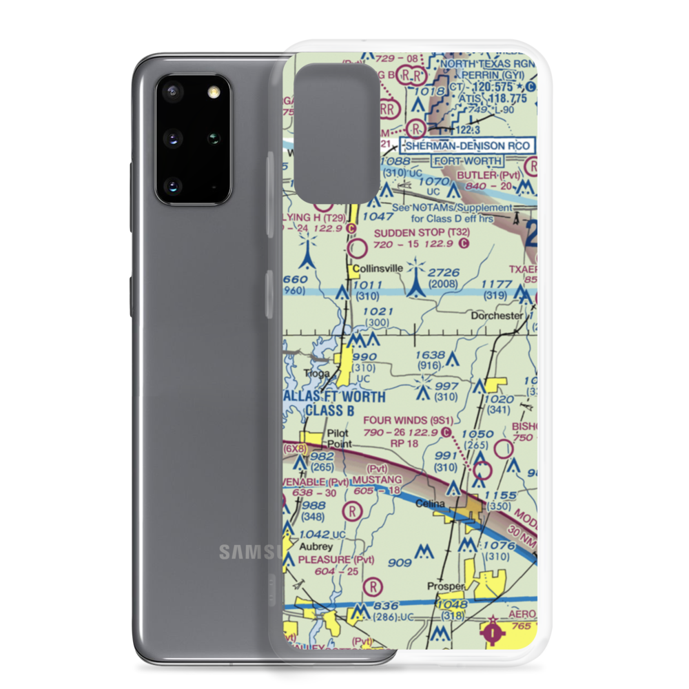 Bridges Field (53TS) VFR Sectional Samsung Case Samsung Galaxy S20 Plus model shown