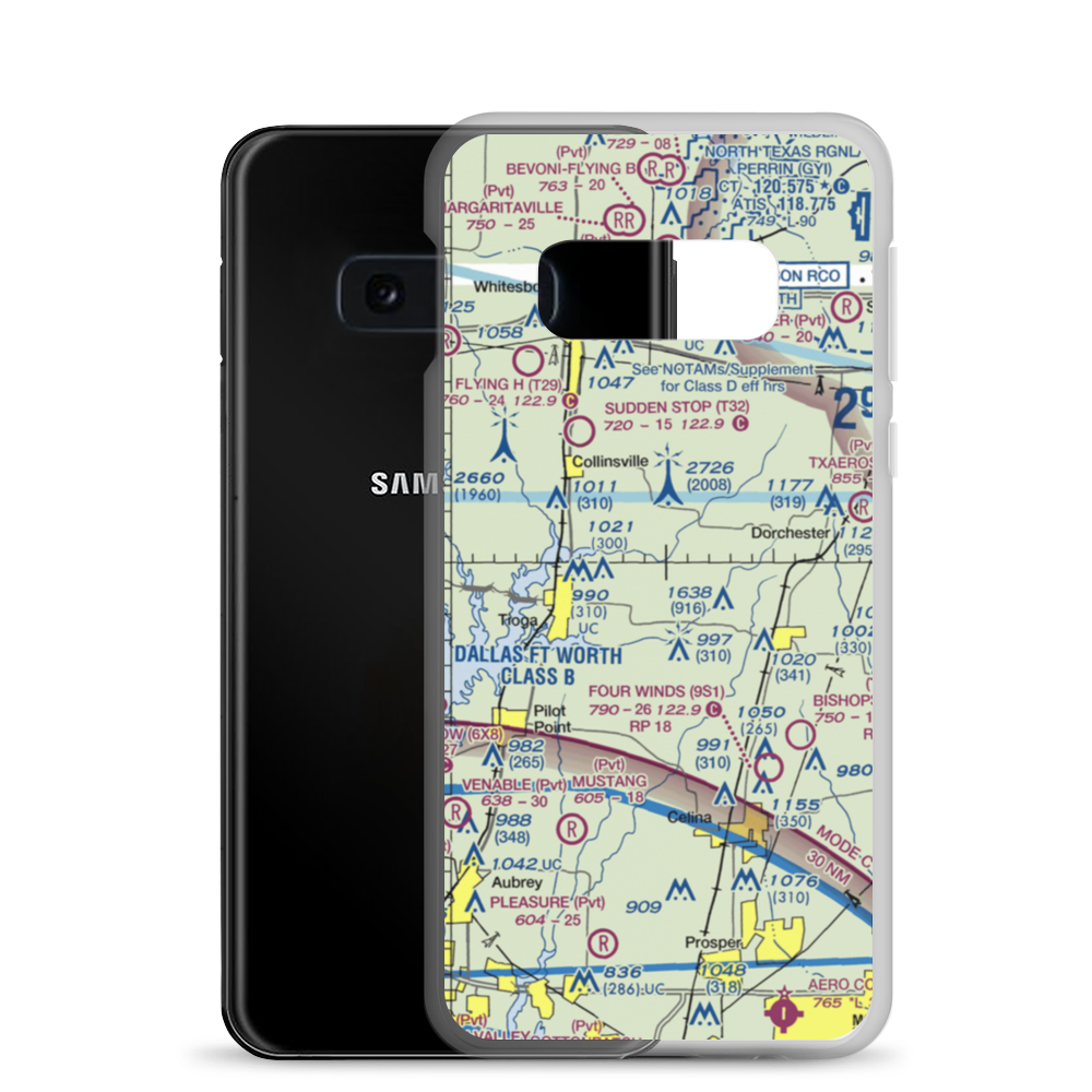 Bridges Field (53TS) VFR Sectional Samsung Case Samsung Galaxy S10e model shown