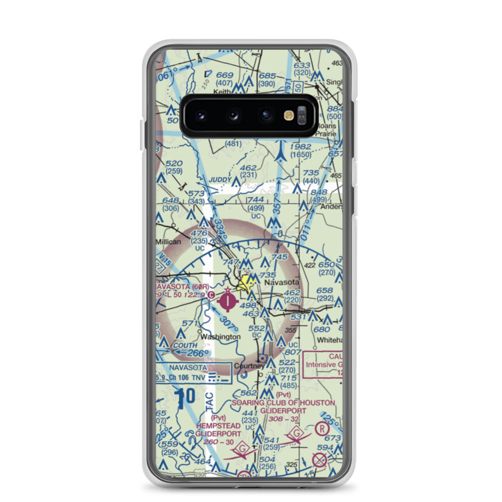 Bridle Ridge Airport (TS87) VFR Sectional Samsung Case Samsung Galaxy S10 model shown