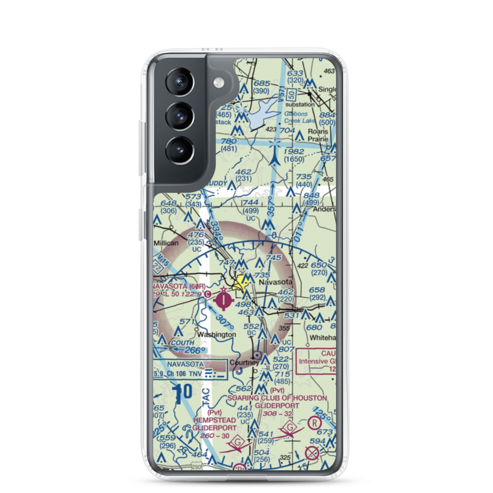 Bridle Ridge Airport (TS87) VFR Sectional Samsung Case Samsung Galaxy S21 model shown